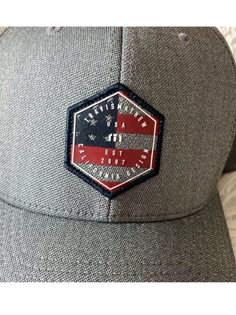 Travis Mathew Gray Hat with Structured Front Panels … Wonderful condition!